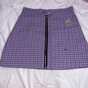 SHEIN purple plaid skirt